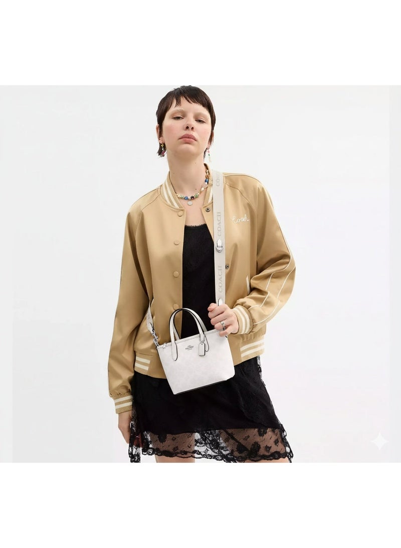 coachoutlet Coach City Mini Tote Bag in Signature Canvas - White - Image 4